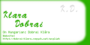 klara dobrai business card