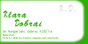 klara dobrai business card